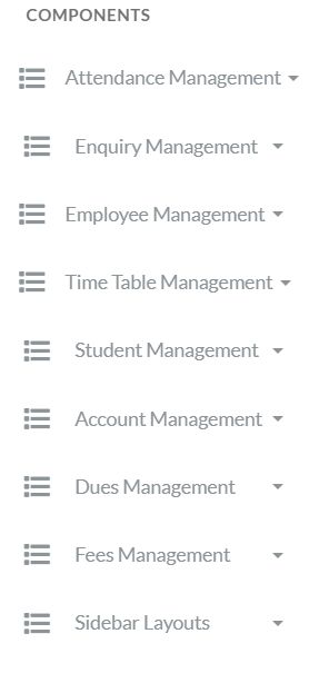 School software navigation and modules